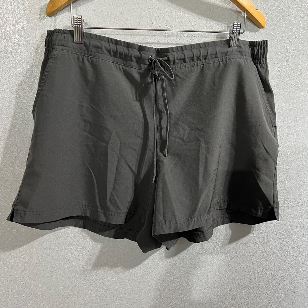 Dark Gray Drawstring Shorts tek gear women’s XL athletic shorts running workout